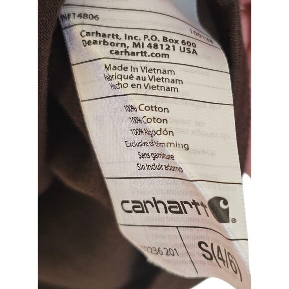 Carhartt NWT Women's Brown V Neck Long Sleeve Shirt - Picture 5 of 5